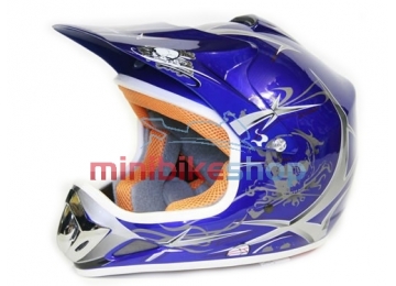 Detská Moto Helma Nitro, Modrá Detská Moto Helma Nitro, Modrá