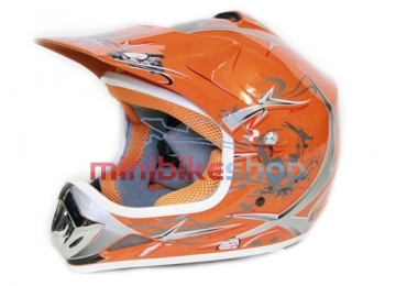 Detská Moto Helma Nitro, Oranžová Detská Moto Helma Nitro, Oranžová