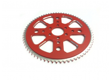 Rozeta CNC Alu pre minibike 68 zubov- červená Rozeta CNC Alu pre minibike 68 zubov- červená